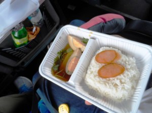 packed lunch provided by the bus