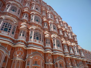 Hawa Mahal Palace in Jaipur. One of the most intricately crafted masonry building Ive seen so far.  Stunning !