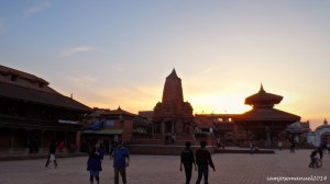 Sunset at Bhaktapur Durbar square