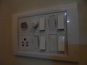 bedside outlet at a hotel in India. Bringing of Plug adaptor is necessary !