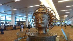 a centerpiece at New Delhi Intl Airport