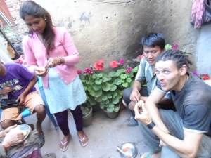 Couchsurfing friends in Nepal. 