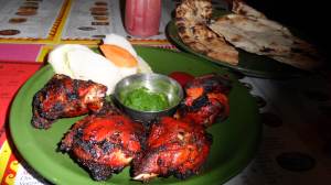 Afgan style bbq chicken . smoked on a traditional clay pot