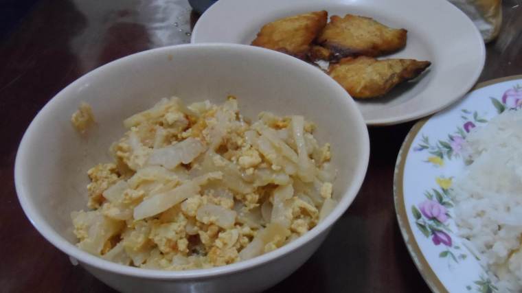 White Ampalaya , Delicious ! This was prepared by my couch surfing host, Maam Leona.